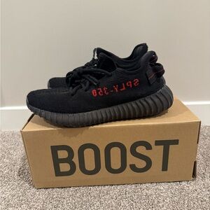 Yeezy boost 350 black and red